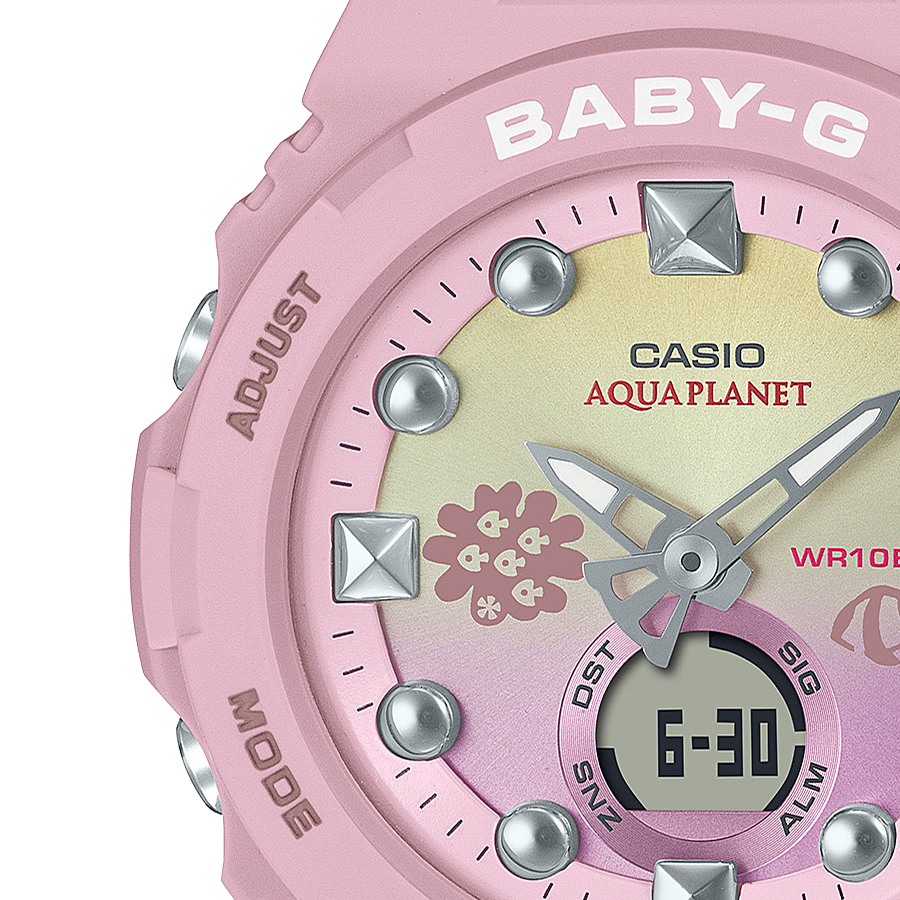 BABY-G ベビージー アクアプラネット コラボ 2023 スゲミドリイシ BGA-320AQ-4AJR レディース 腕時計 電池式 アナデジ 国内正規品 カシオ｜theclockhouse｜04