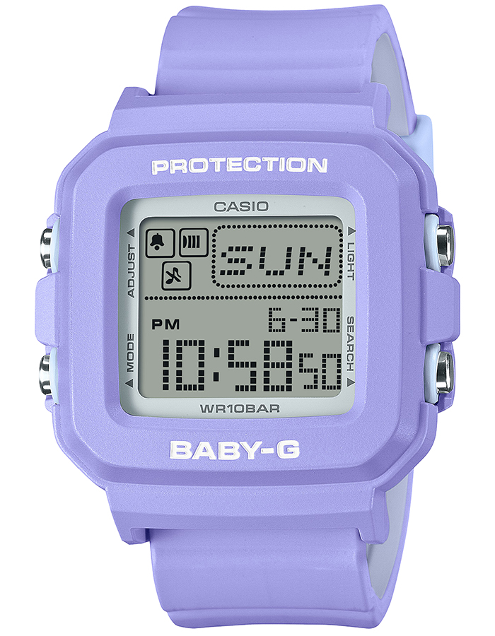 5月17日発売 BABY-G BABY-G+PLUS ベイビージープラス BGD-10K-6JR レディース 腕時計 電池式 デジタル スクエア 樹脂バンド パープル 国内正規品｜theclockhouse｜02