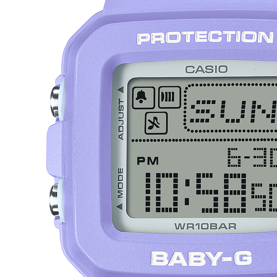 5月17日発売 BABY-G BABY-G+PLUS ベイビージープラス BGD-10K-6JR レディース 腕時計 電池式 デジタル スクエア 樹脂バンド パープル 国内正規品｜theclockhouse｜04