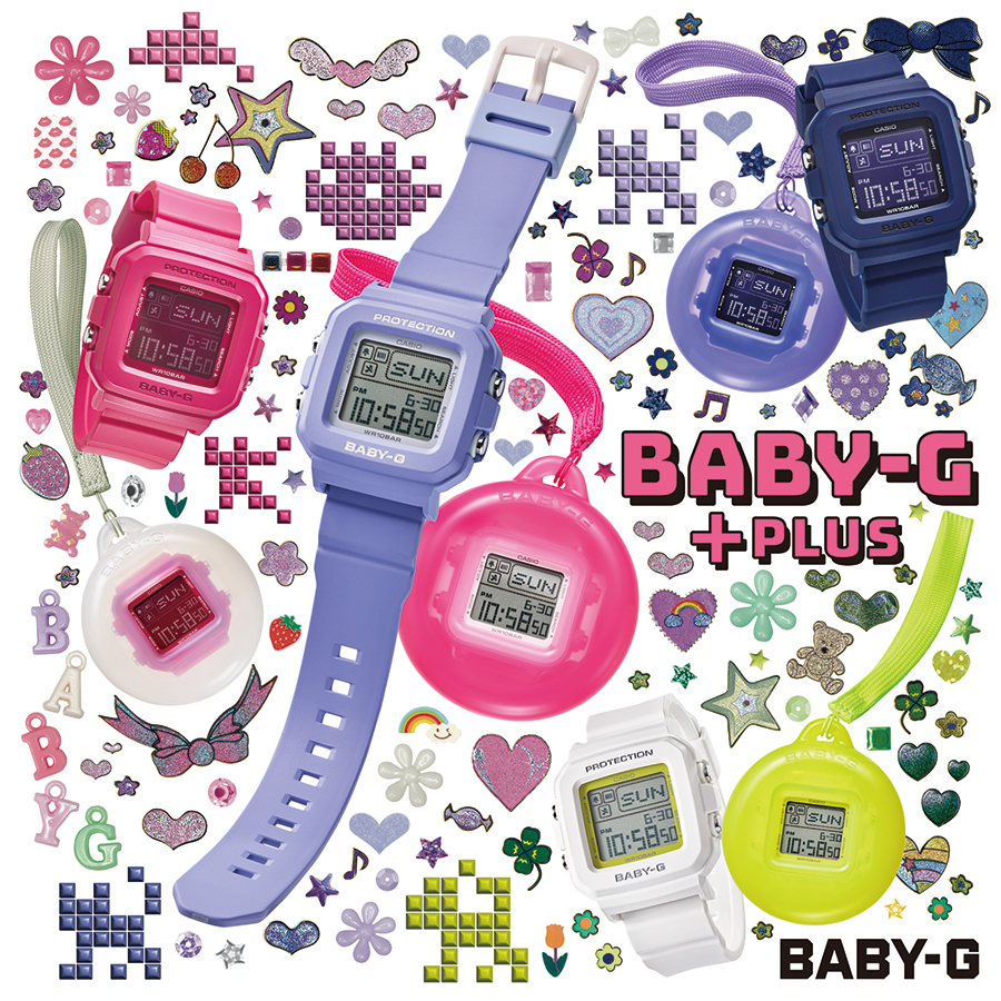 美品！Baby-G ☆ 腕時計 パステルカラー 耐衝撃構造 10気圧防水 BABY-G BABY-G+PLUS ベイビージープラス BGD-10K-6JR レディース