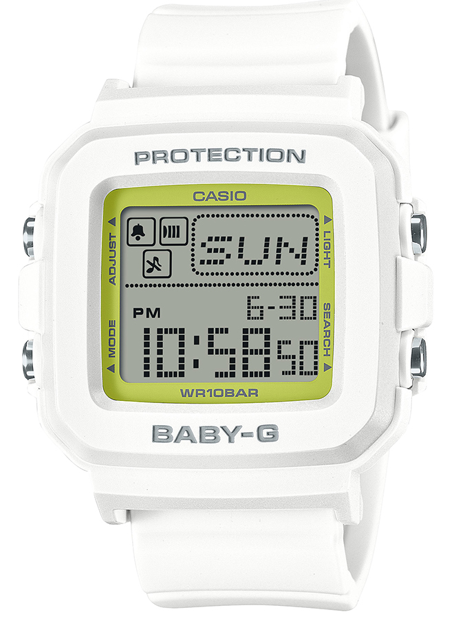 5月17日発売 BABY-G BABY-G+PLUS ベイビージープラス BGD-10K-7JR レディース 腕時計 電池式 デジタル スクエア 樹脂バンド ホワイト 国内正規品｜theclockhouse｜02