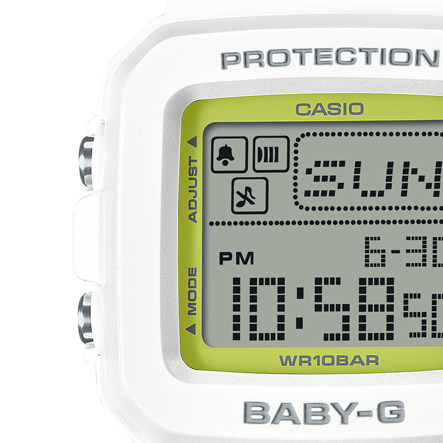 5月17日発売 BABY-G BABY-G+PLUS ベイビージープラス BGD-10K-7JR レディース 腕時計 電池式 デジタル スクエア 樹脂バンド ホワイト 国内正規品｜theclockhouse｜04
