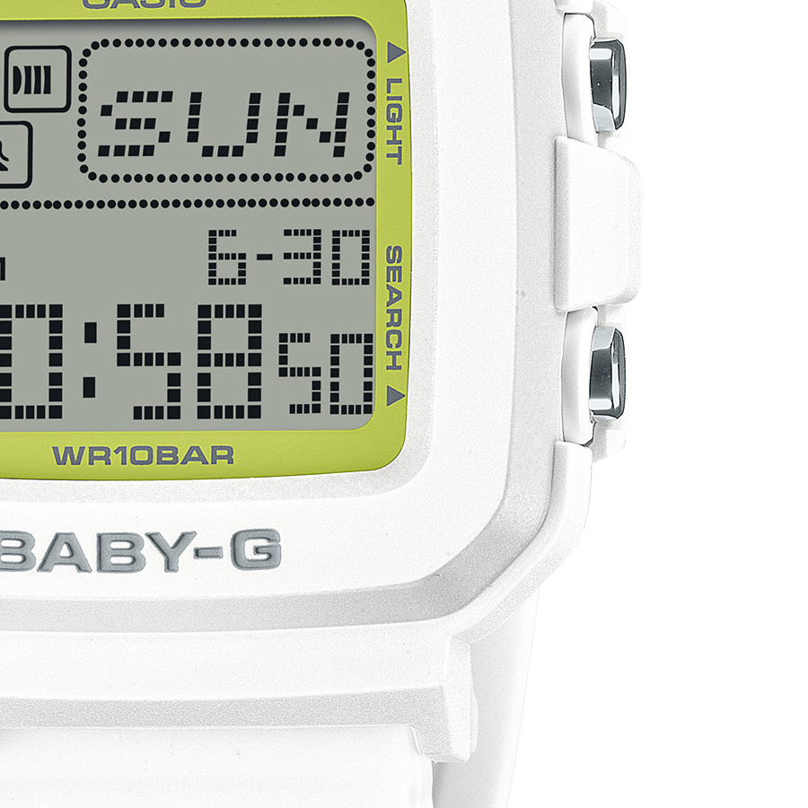 5月17日発売 BABY-G BABY-G+PLUS ベイビージープラス BGD-10K-7JR レディース 腕時計 電池式 デジタル スクエア 樹脂バンド ホワイト 国内正規品｜theclockhouse｜05