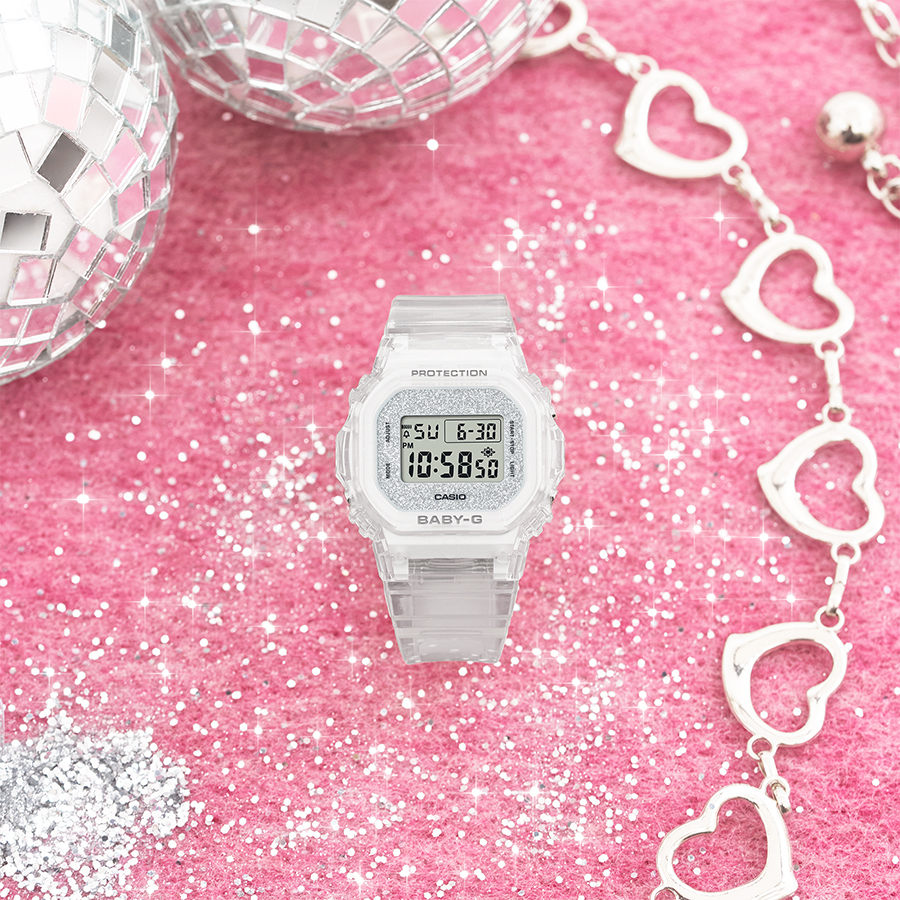BABY-G デジタル腕時計 BGD-565GC-7JF クリア ラメ BABY-G グリッターカラーズ BGD-565GC-7JF レディース 電池式