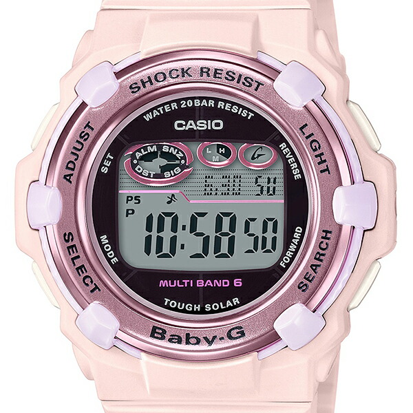 BABY-G ベビージー 電波ソーラー レディース 腕時計 デジタル ピンク