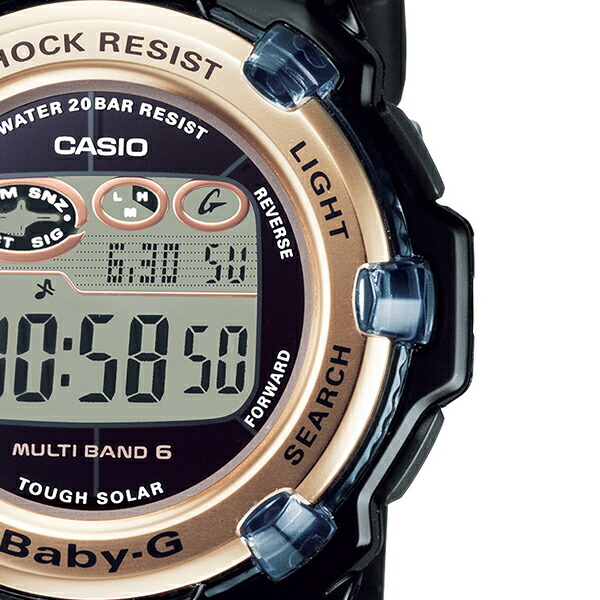 BABY-G ベビージー 電波ソーラー レディース 腕時計 デジタル ブラック BGR-3003U-1JF 国内正規品 カシオ