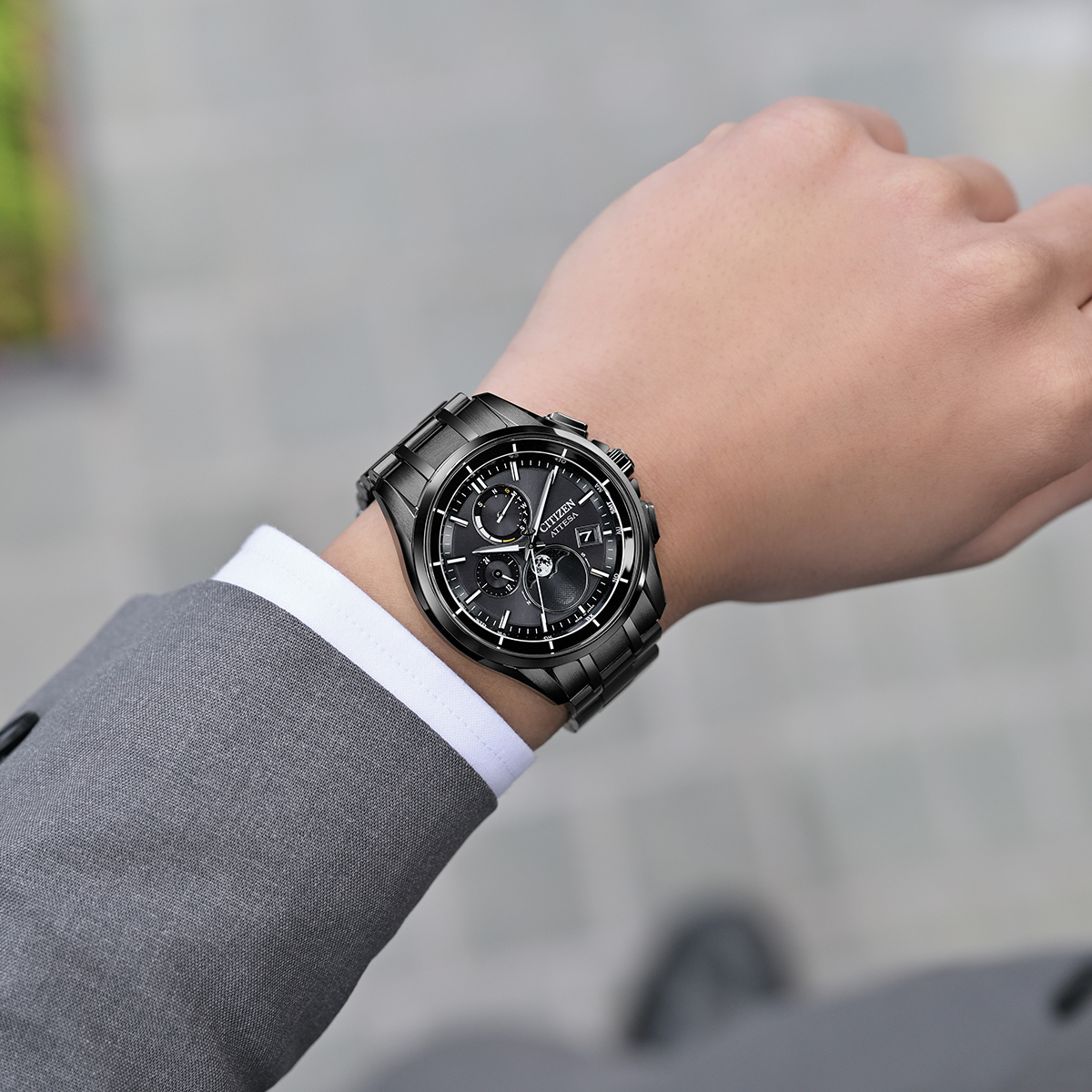 ATTESA（CITIZEN） シチズン アテッサ ブラックチタンシリーズ ムーン