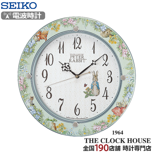セイコー クロック ピーターラビット 電波 掛け時計 CL614M クオーツ 電池式 アラビアインデックス | SEIKO