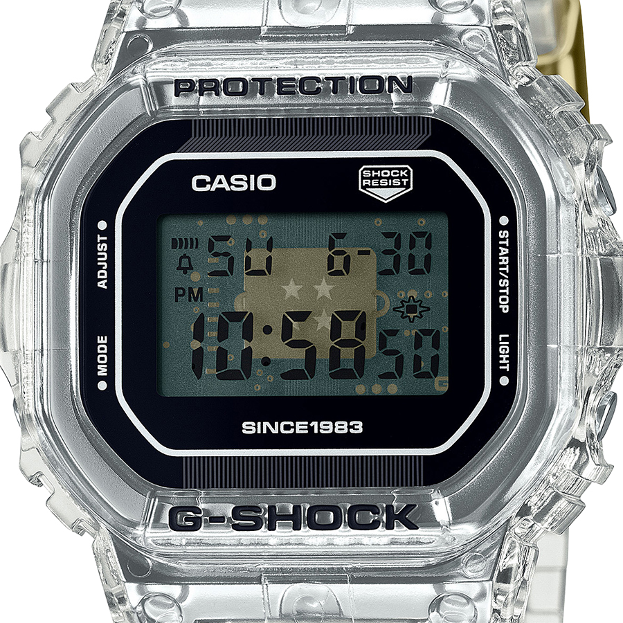 G-SHOCK 40周年記念 クリアリミックス DW-5040RX-7JR メンズ 腕時計 電池式 デジタル スクエア スケルトン 国内正規品 カシオ