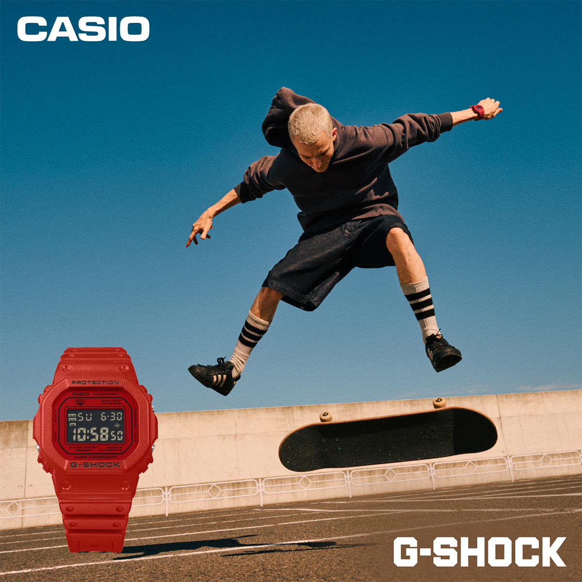 G-SHOCK アイコニック レッド ブラックアクセント DW-5600RRB-4JF