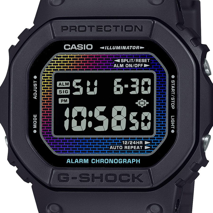 G-SHOCK レインボー ブリック ウォール DW-5600RW-1JF メンズ 腕時計 電池式 デジタル スクエア 樹脂バンド 反転液晶  国内正規品 カシオ : dw-5600rw-1jf : ザ・クロックハウスPlus+ヤフー店 - 通販 - Yahoo!ショッピング