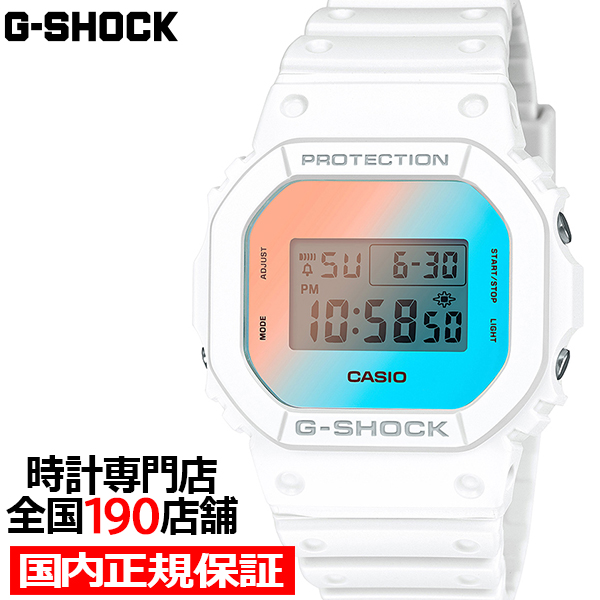 6月21日発売 G-SHOCK 5600 BEACH TIME LAPSE ビーチタイムラプス DW-5600TL-7JF メンズ 腕時計 電池式 スクエア デジタル 樹脂バンド ホワイト 国内正規品