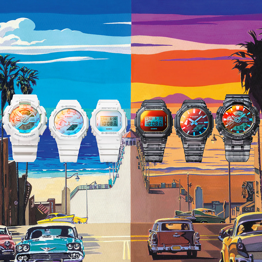 G-SHOCK 5600 BEACH TIME LAPSE ビーチタイムラプス DW-5600TLS-8JF メンズ 腕時計 電池式 スクエア デジタル グレー スケルトン 国内正規品 | G-SHOCK | 10
