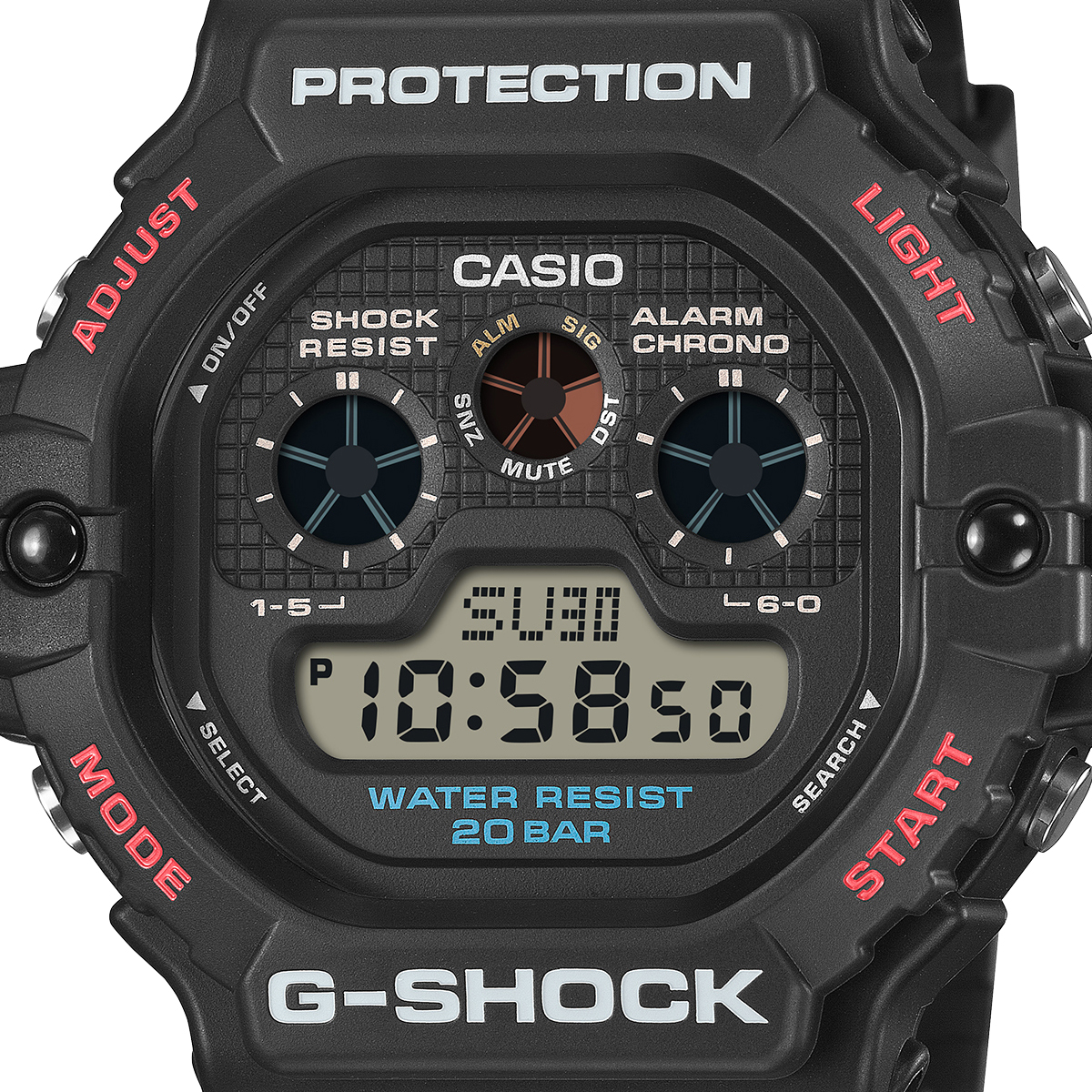 G-SHOCK 1月16日発売 デジタル 5900シリーズ DW-5900U-1JF メンズ