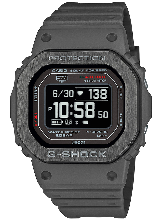 G-SHOCK G-SQUAD 心拍計測 血中酸素レベル計測 DW-H5600MB-8JR メンズ 腕時計 ソーラー Bluetooth 反転液晶 グレー 国内正規品 カシオ｜theclockhouse｜02