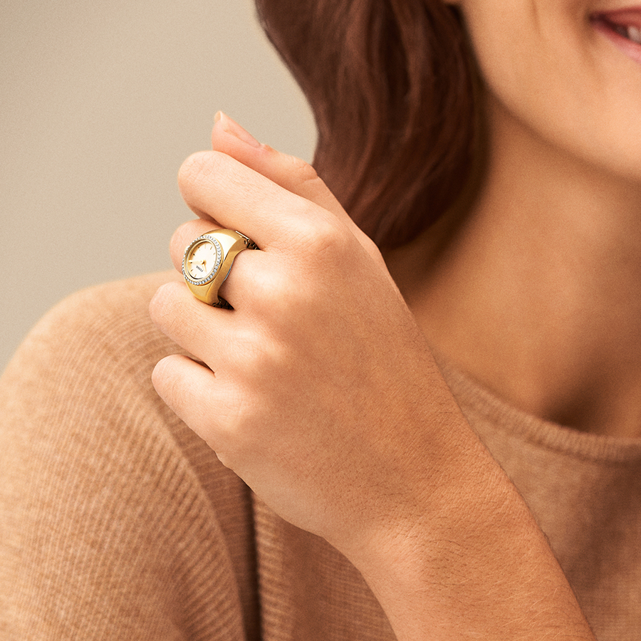 FOSSIL RAQUEL リングウォッチ ES5319 Watch Ring Two-Hand Gold-Tone Stainless Steel - ES5319 - Fossil