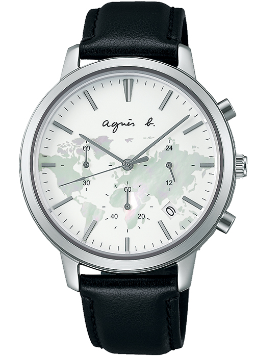 agnes b. アニエスベー ブランド日本上陸40周年記念 限定モデル FCRT719 メンズ 腕時計 電池式 クロノグラフ 革ベルト 国内正規品  セイコー