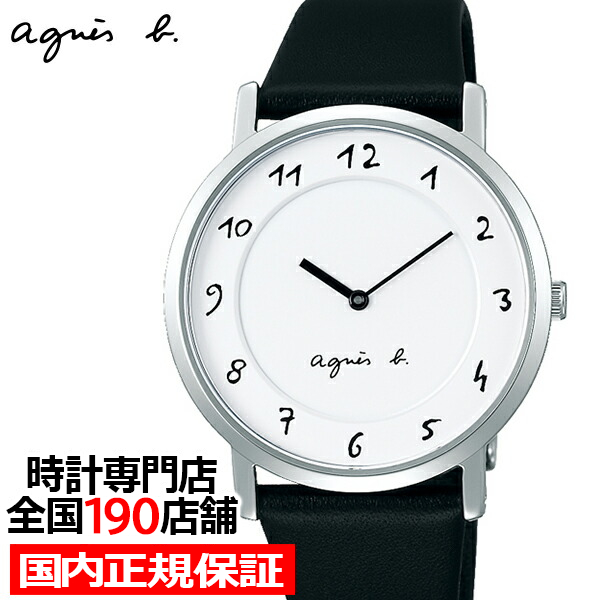 agnes b. アニエスベー marcello マルチェロ FCSK930 レディース 腕時計 革ベルト ブラック 国内正規品 セイコー