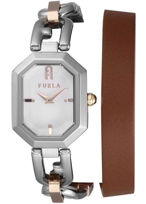 FURLA フルラ OCTAGONAL オクタゴナル ダブルトゥール FL-WW00044006L5 レディース 腕時計 クオーツ 電池式 革ベルト  ブラウン