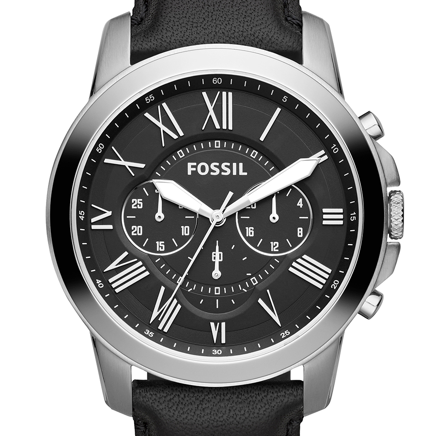 FOSSIL フォッシル GRANT グラント FS4812 メンズ 腕時計 クオーツ クロノグラフ アナログ 革ベルト ブラック 国内正規品｜theclockhouse｜03