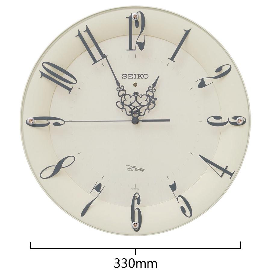 【新品未使用】Disney SEIKOの電波掛時計ミッキー＆ミニー FS513W 掛け時計 【大人ディズニー ミッキー&ミニー】 白パール FS513W [電波