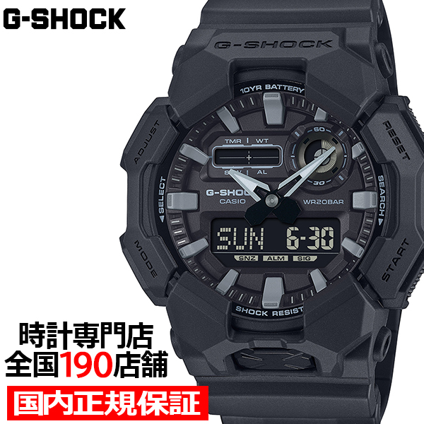 Yahoo! Yahoo!ショッピング(ヤフー ショッピング)1月17日発売/予約 G-SHOCK 10年バッテリー ビッグケース オールブラック GA-010-1A1JF メンズ 腕時計 電池式 アナデジ 反転液晶 国内正規品 カシオ