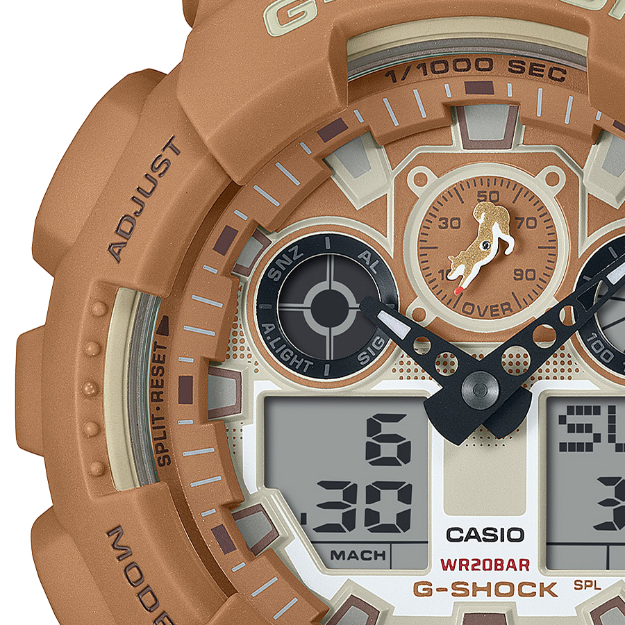 G-SHOCK Shiba Inu 柴犬 赤柴 GA-100SHB-5AJR メンズ 腕時計 電池式 