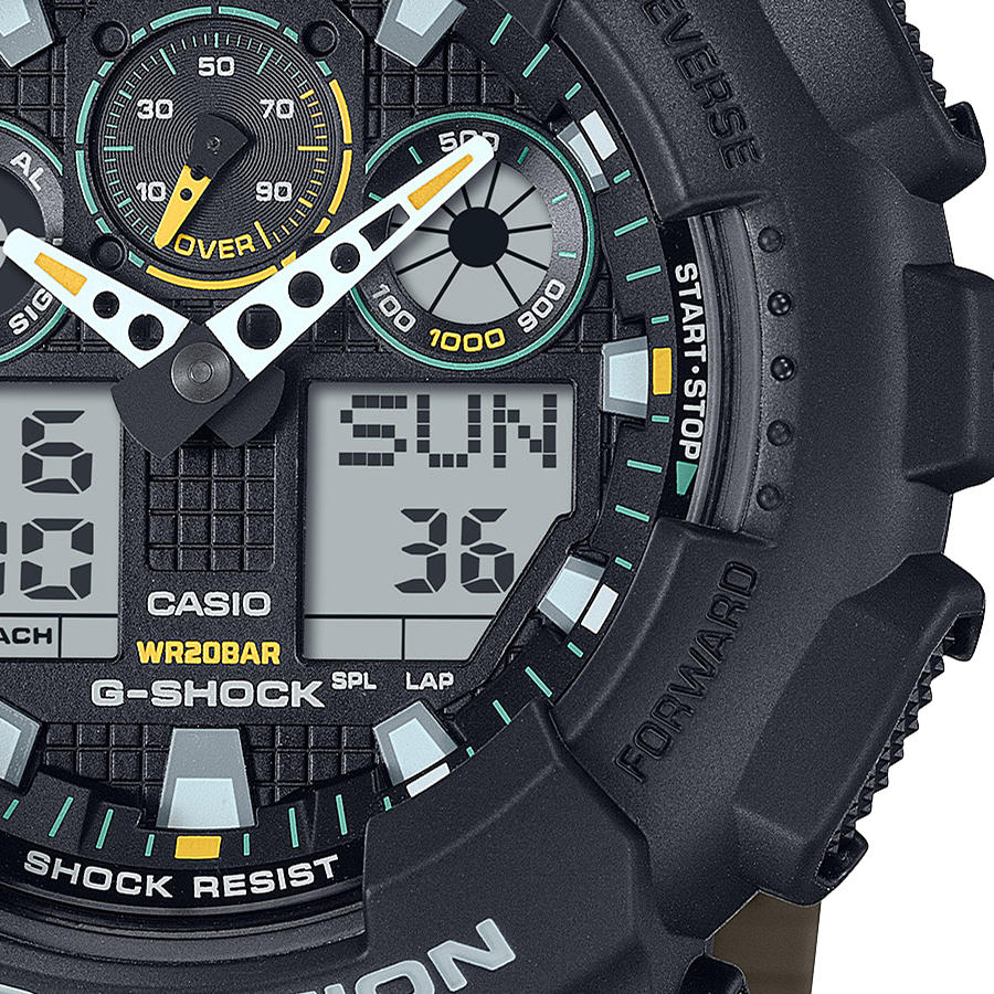 G-SHOCK Two tone utility colors GA-100TU-1A3JF メンズ 腕時計 電池
