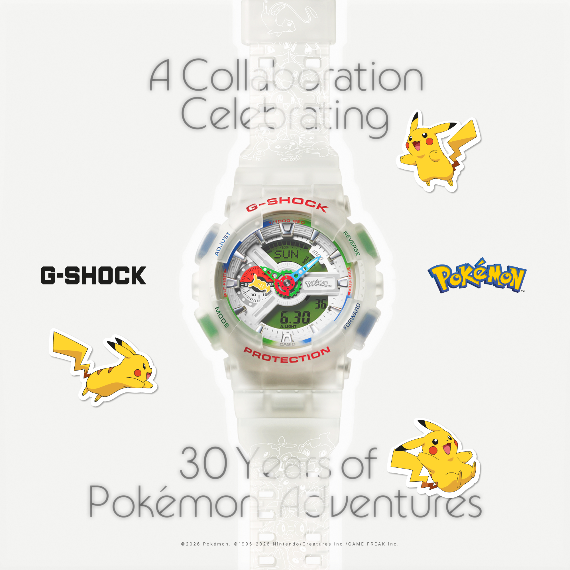 G-SHOCK 7月17日発売 Pokemon ポケモン コラボレーションモデル GA