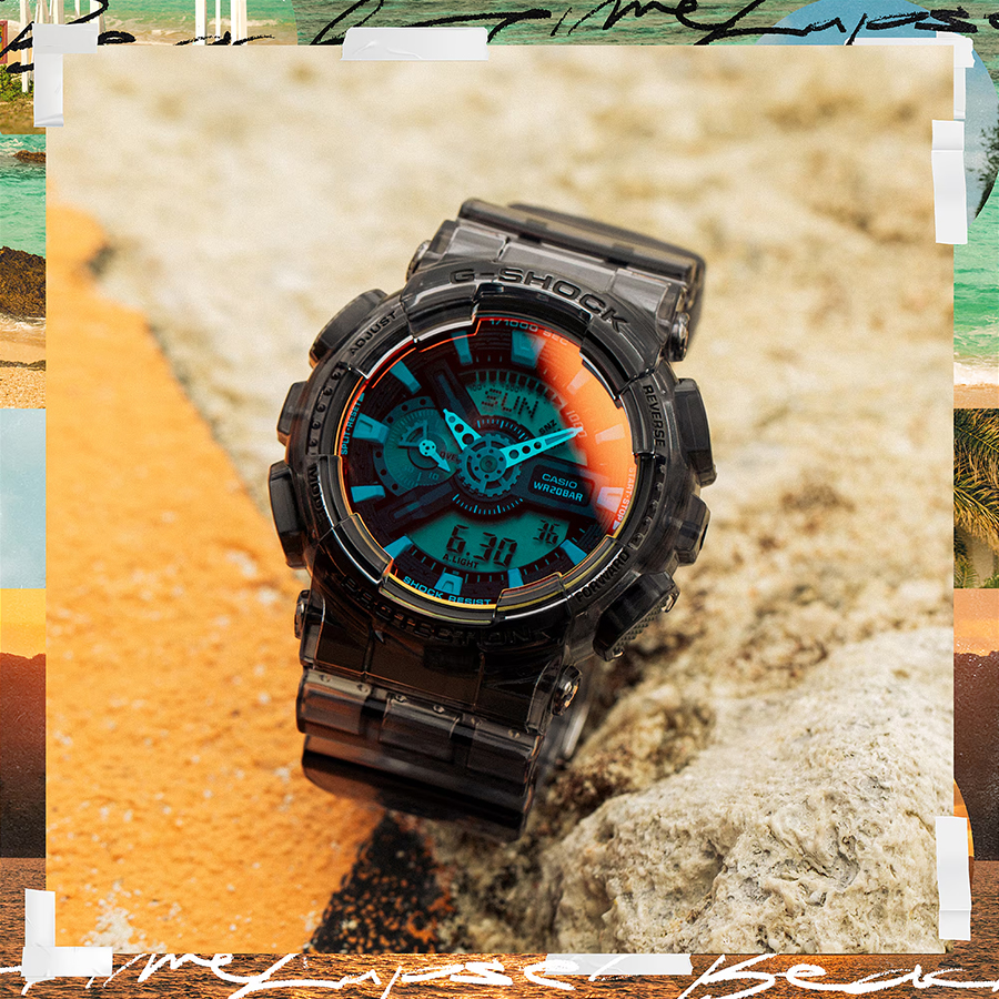 豊富なギフト G-SHOCK 110 GA-110TLS ビーチタイムラプス LAPSE TIME BEACH 時計