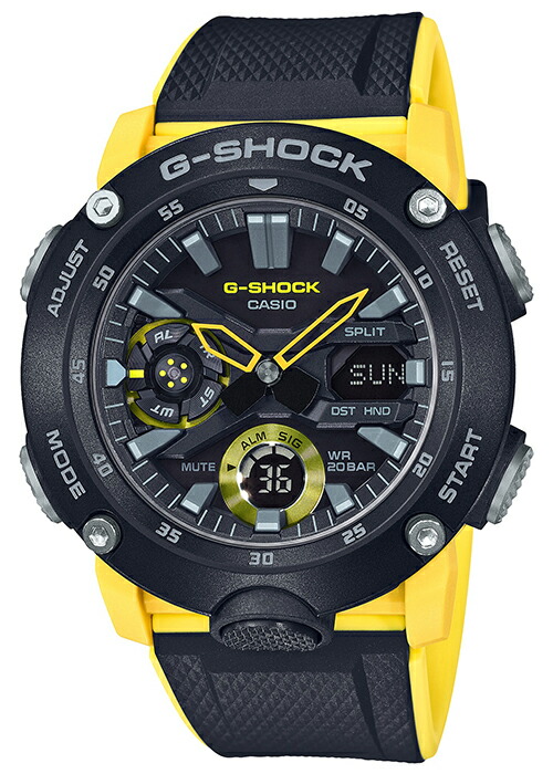 カシオ　G-SHOCK　GA-2000　ユーズド G-SHOCK GA-2000-1A9JF メンズ 腕時計 アナデジ カーボンコアガード