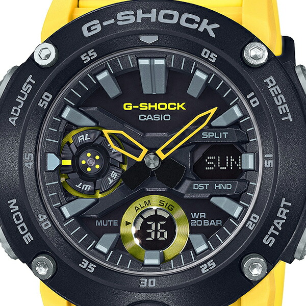 G-SHOCK GA-2000-1A9JF メンズ 腕時計 アナデジ カーボンコアガード 