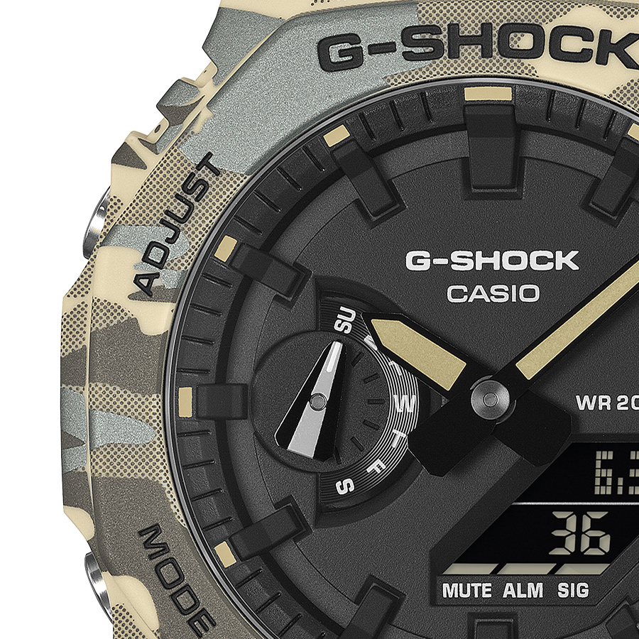 G-SHOCK カモフラージュ ベージュ GA-2100CM-5AJF メンズ 腕時計 電池