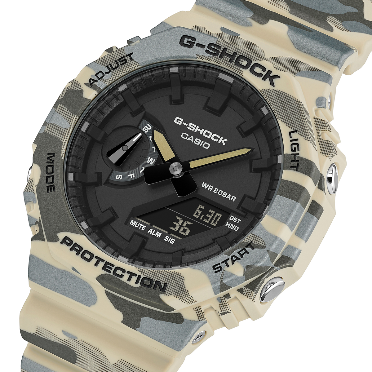 G-SHOCK カモフラージュ ベージュ GA-2100CM-5AJF メンズ 腕時計 電池