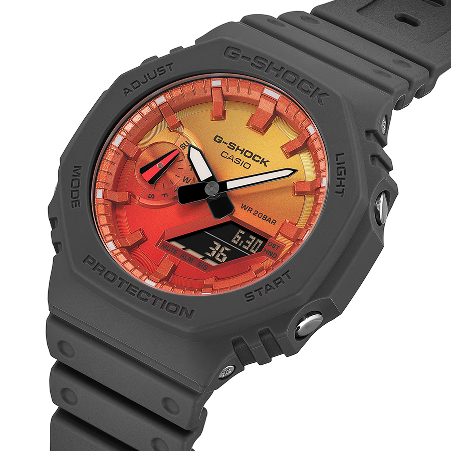 G-SHOCK フレイムインサイド フレイムオレンジ GA-2100FL-8AJF メンズ