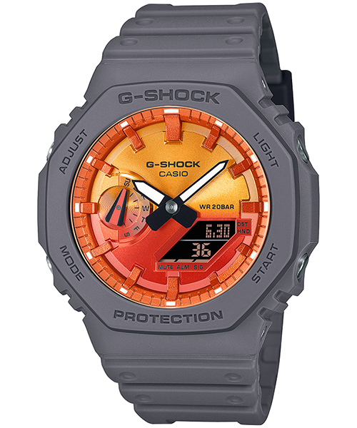 イ*ー様 美品　G-SHOCK GA-2100 FL-8AJF 稼働品 G-SHOCK フレイムインサイド フレイムオレンジ GA-2100FL-8AJF メンズ