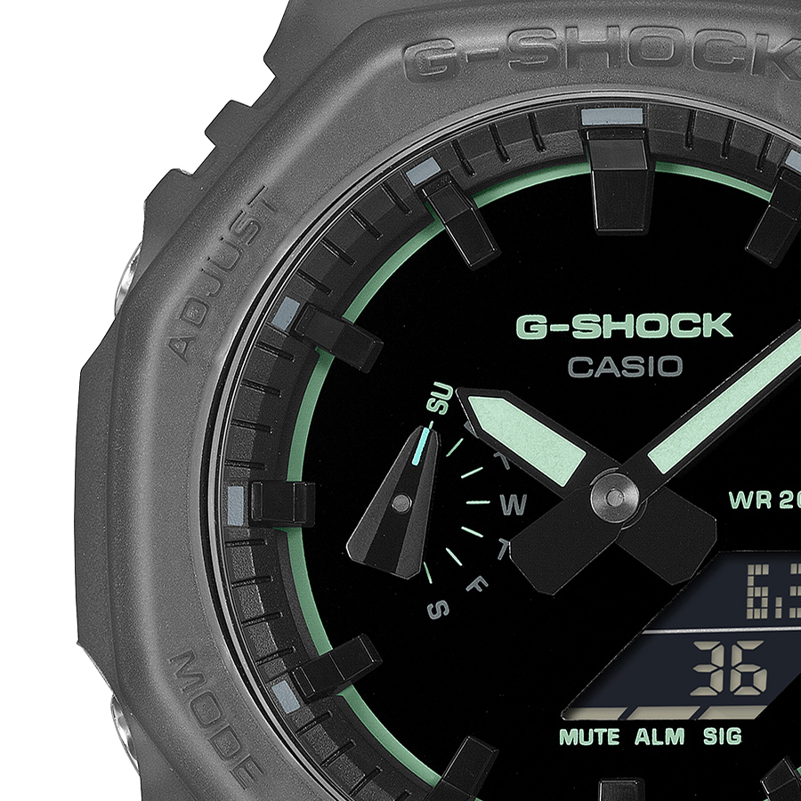 G-SHOCK スモークライト クリーンサーフェスダイヤル GA-2100K-1AJF