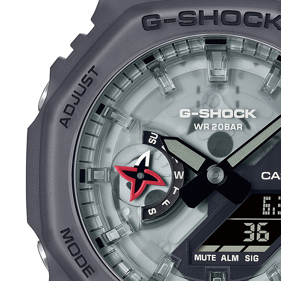 G-SHOCK Ninja 忍者 かとんの術 GA-2100NNJ-8AJR メンズ 腕時計 電池式 アナデジ オクタゴン 日本製 国内正規品 カシオ｜theclockhouse｜04