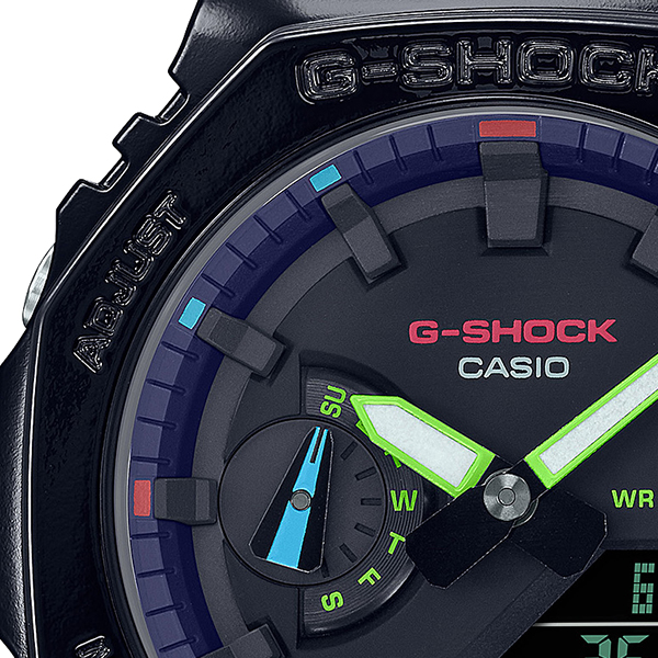 G-SHOCK ヴァーチャルレインボー Gamer’s RGBシリーズ GA-2100RGB-1AJF メンズ 腕時計 電池式 反転液晶 国内正規品 カシオ｜theclockhouse｜04