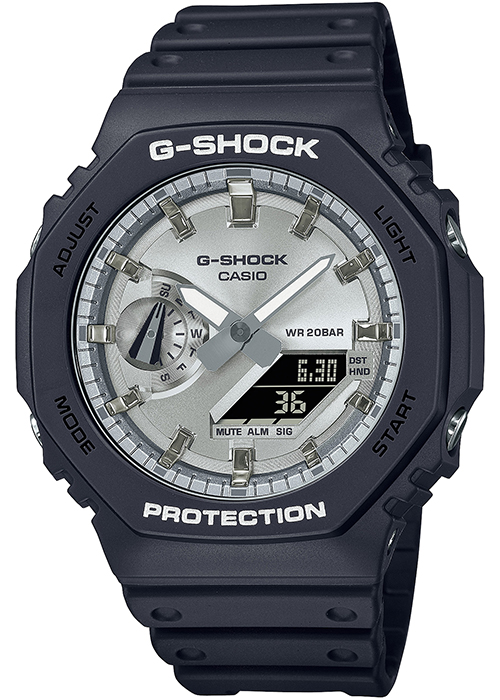 新品未使用品　CASIO G-SHOCK GA-2100SB-1 シルバー G-SHOCK メタリックダイアル シルバー GA-2100SB-1AJF メンズ