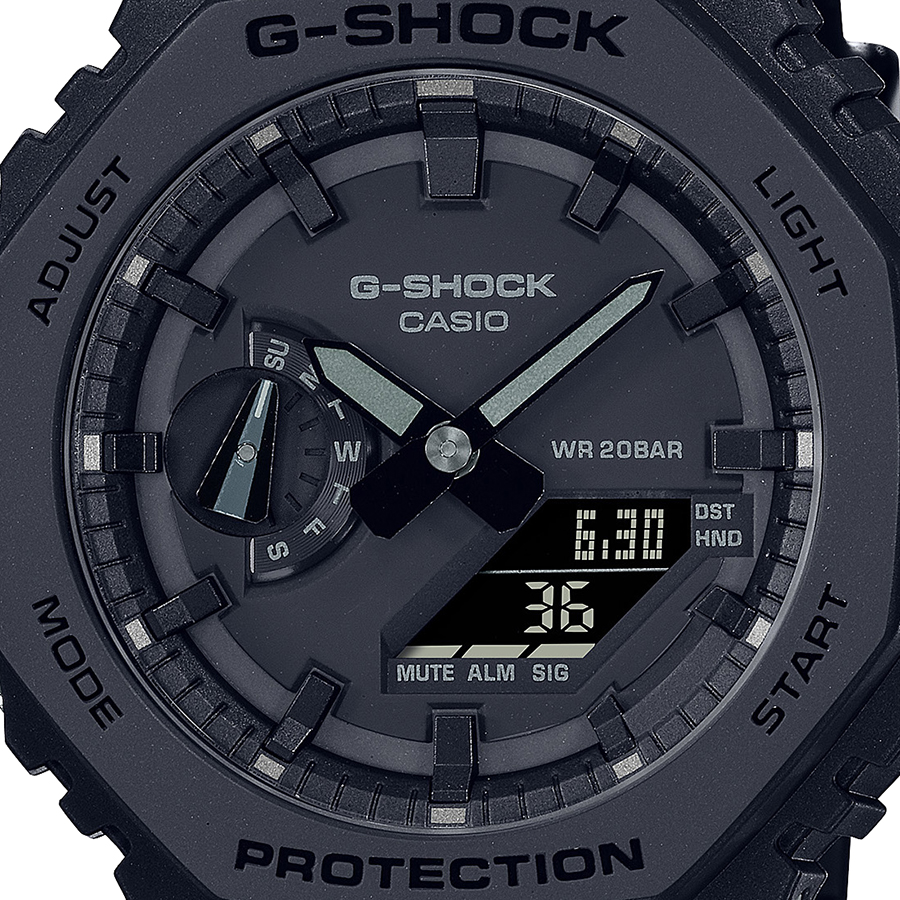 G-SHOCK 40周年記念 リマスター・ブラック オクタゴン GA-2140RE-1AJR メンズ 腕時計 電池式 アナデジ 反転液晶 国内正規品 カシオ｜theclockhouse｜03