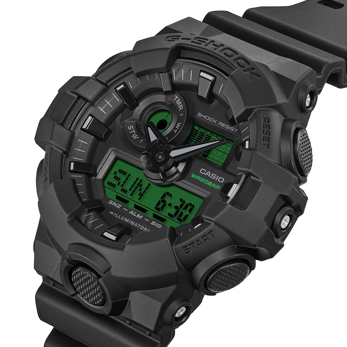 G-SHOCK 4月10日発売 ブラック&エレクトログリーン GA-700BEG-1AJF
