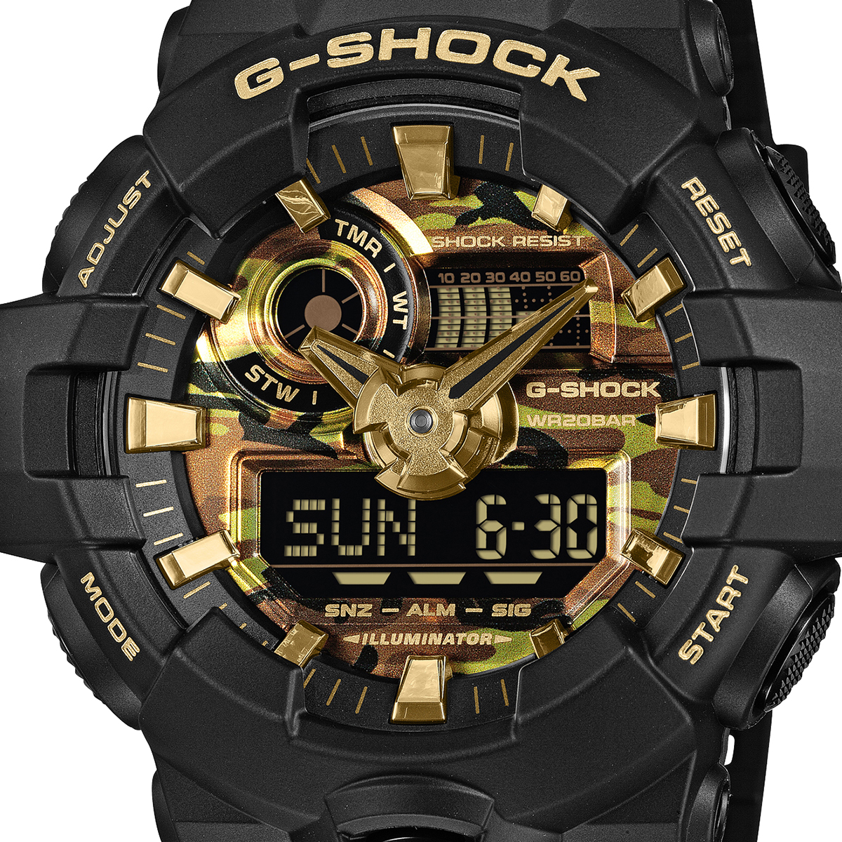 G-SHOCK 6月19日発売 ボールドカモシリーズ カモフラージュダイヤル GA