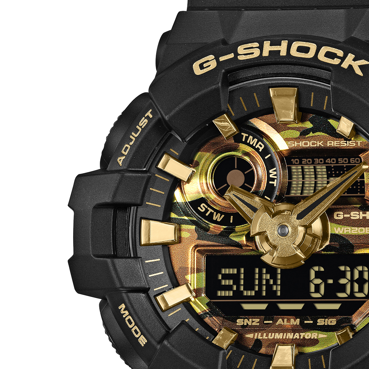 G-SHOCK 6月19日発売 ボールドカモシリーズ カモフラージュダイヤル GA