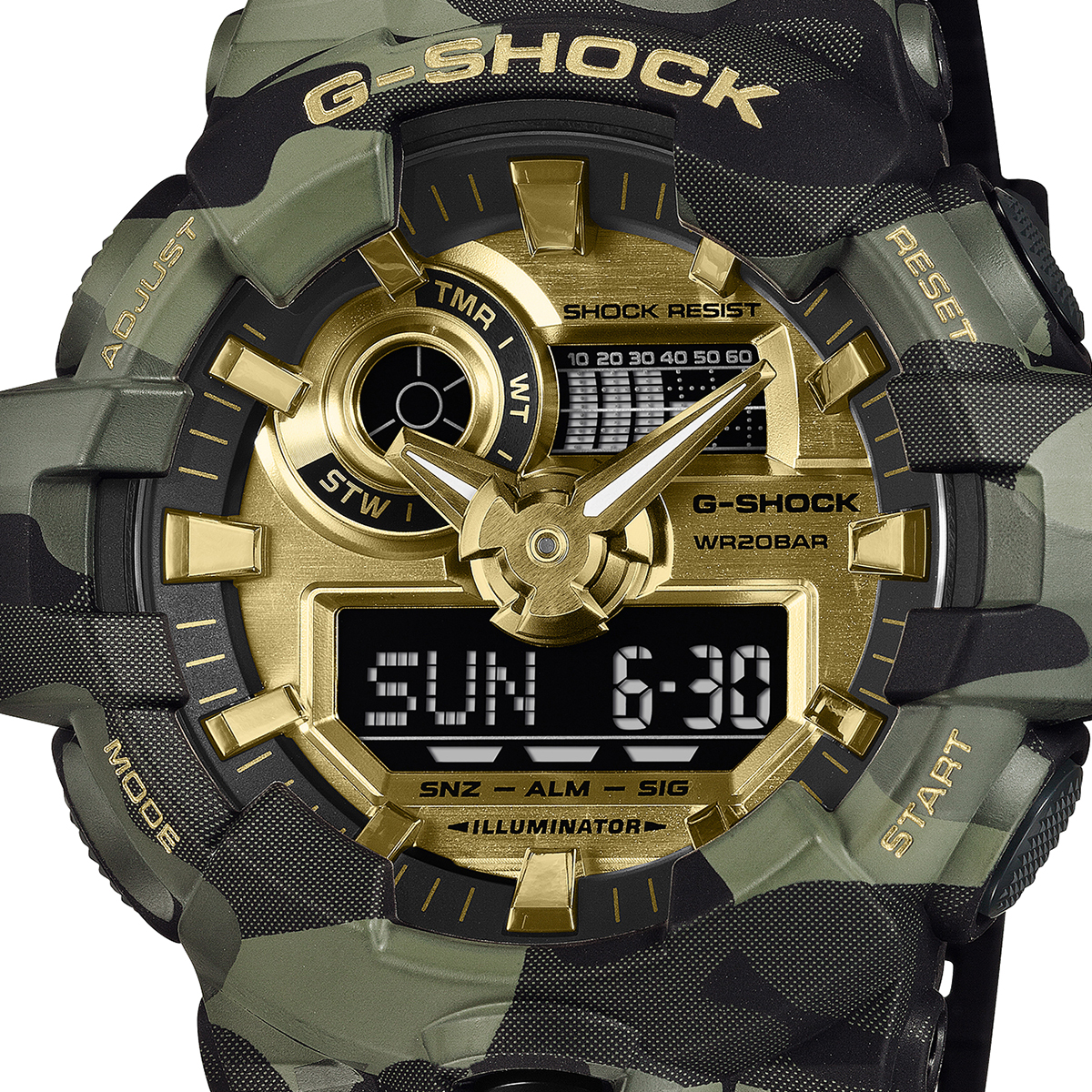 G-SHOCK 6月19日発売 ボールドカモシリーズ カモフラージュ & ゴールド