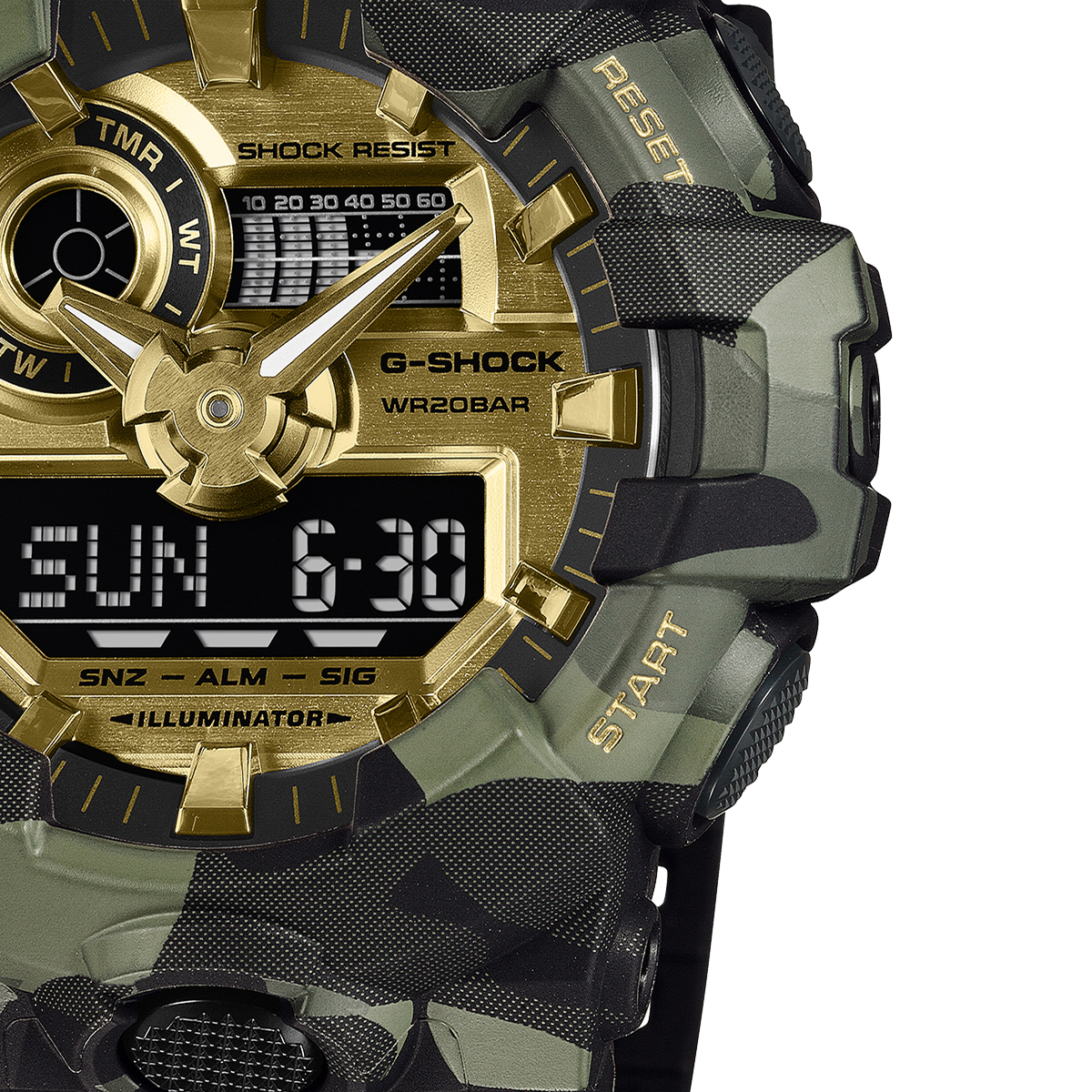 G-SHOCK 6月19日発売 ボールドカモシリーズ カモフラージュ & ゴールド