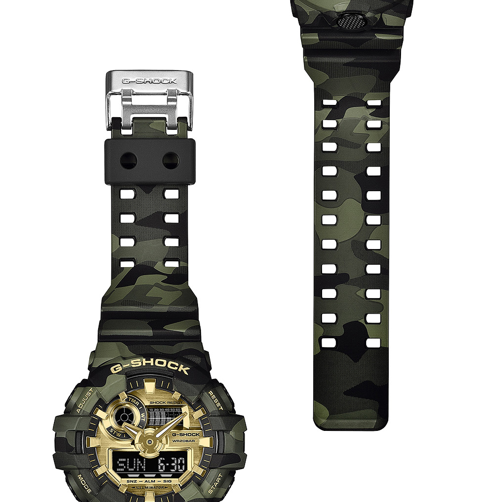 【値下げ】G-SHOCK 腕時計 G-SHOCK 6月19日発売 ボールドカモシリーズ カモフラージュ & ゴールド
