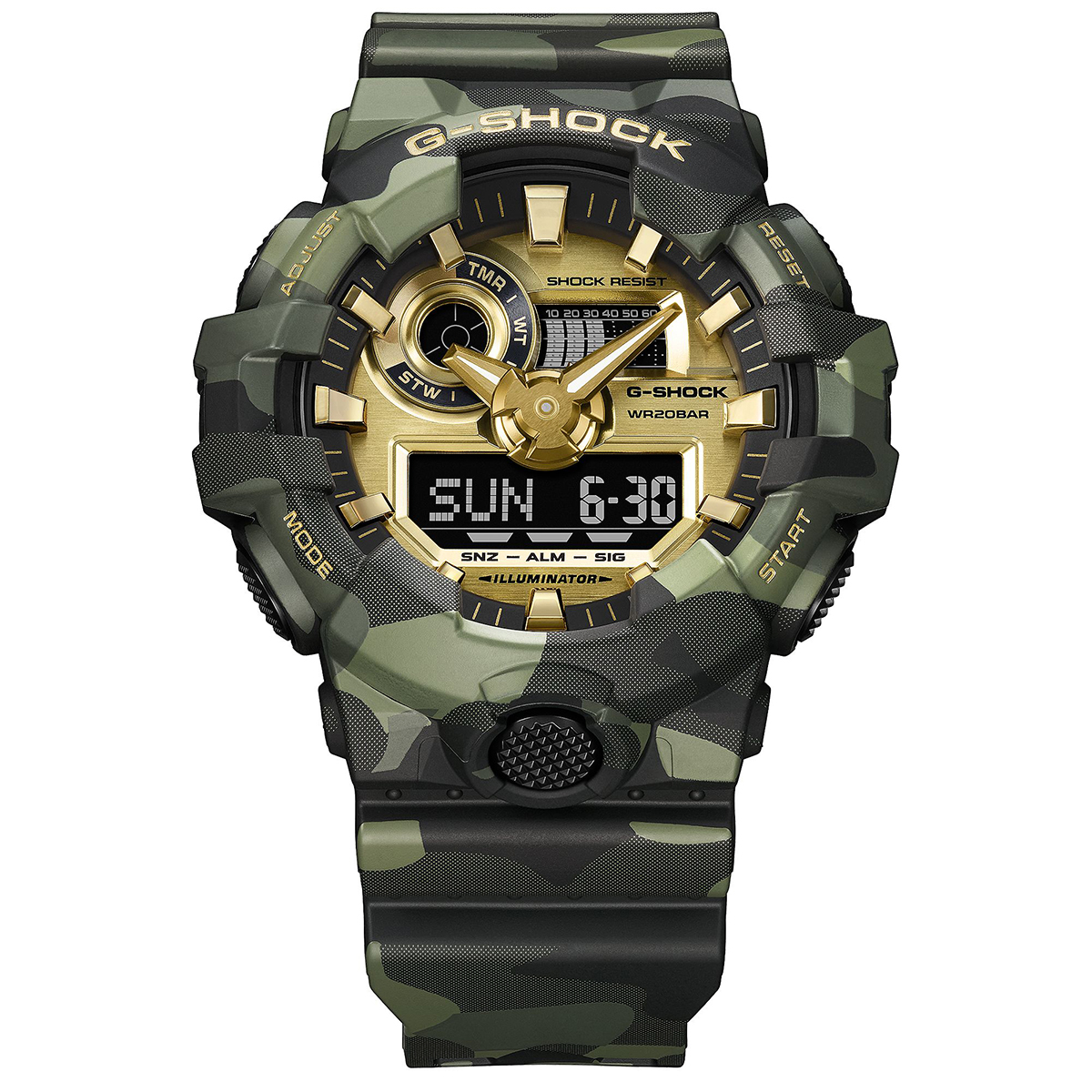 G-SHOCK 6月19日発売 ボールドカモシリーズ カモフラージュ & ゴールド