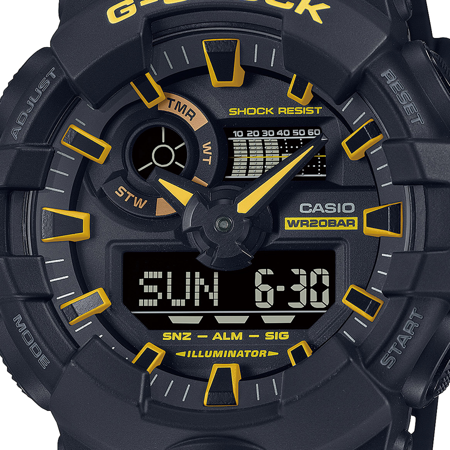 G-SHOCK Caution Yellow コーションイエローシリーズ GA-700CY-1AJF メンズ 腕時計 電池式 アナデジ 反転液晶  国内正規品 カシオ