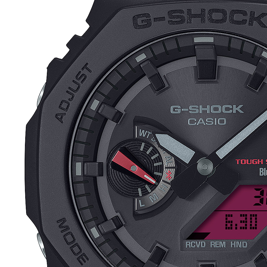 G-SHOCK ブラック&ボールドレッド GA-B2100BBR-1AJF メンズ 腕時計